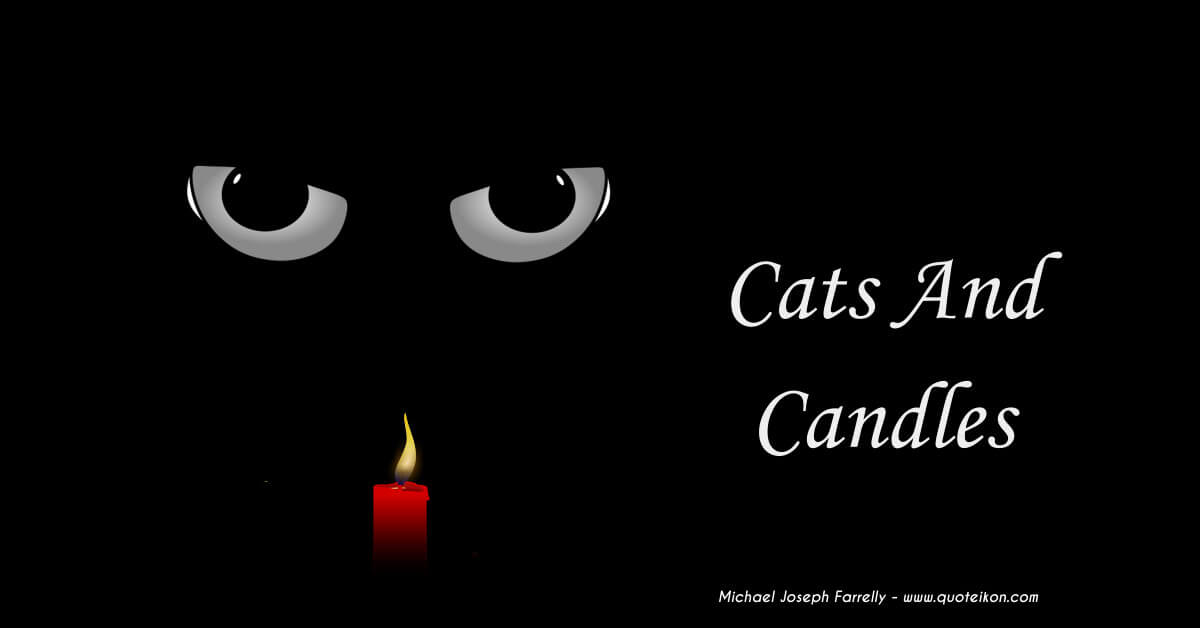 Cats And Candles - A poem about the gift of giving makes life worth living, by Michael Joseph Farrelly