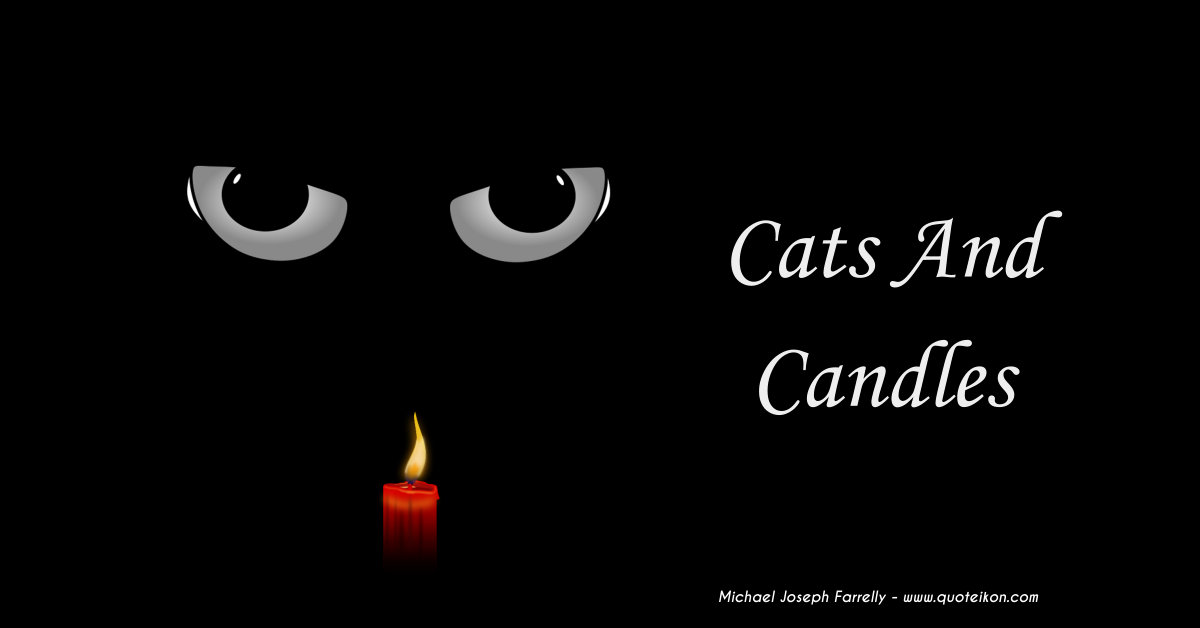 Cats And Candles - A poem about the gift of giving makes life worth living, by Michael Joseph Farrelly