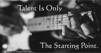 Talent Is Only The Starting Point - Irving Berlin